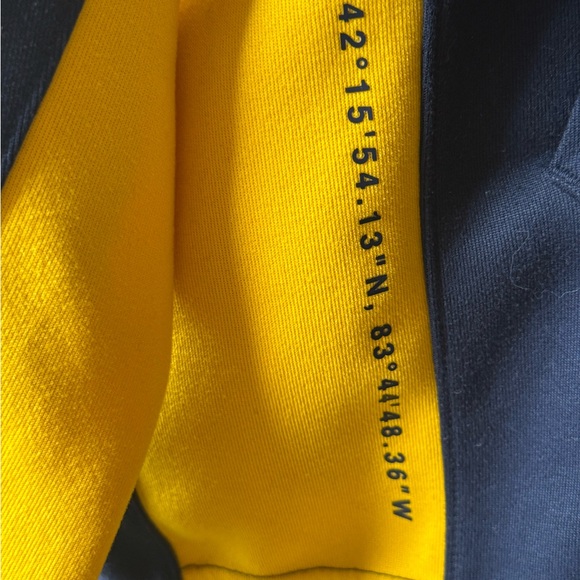 Jordan Dynamic Michigan Blue and Yellow Basketball Sweater Large - Picture 6 of 7